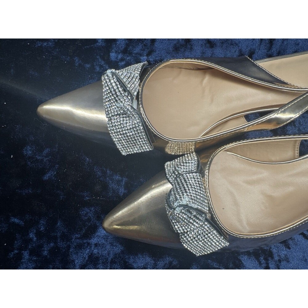 Women's Pointed Toe High Heels Rhinestone Bow Sexy Pumps Stilettos Sz 11